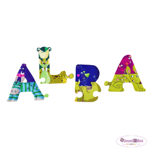 Puzzle prénom ALBA détaillé av logo sans AR